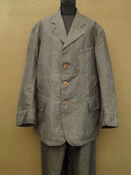cir. 1930 - 1940's Chambray jacket & trousers