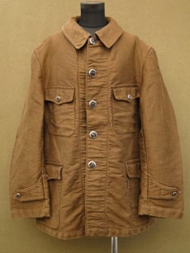 cir. mid 20th c. brown moleskin hunting jacket