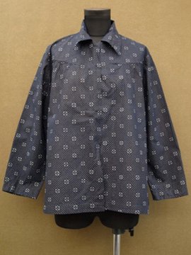 cir. 1940's indigo blouse L/SL