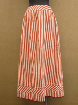 cir. 1900's striped cotton skirt 