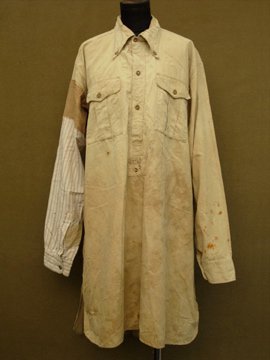cir. 1930's patched cotton shirt