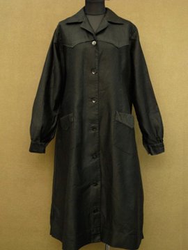 cir. 1940's black cotton work coat