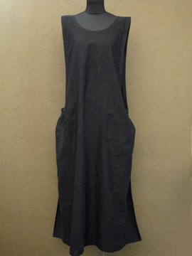 cir. 1930 - 1940's black apron dress
