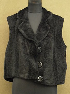 cir. 1920 - 1940's black gilet