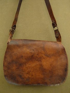 cir. 1920 - 1930's leather hunting bag