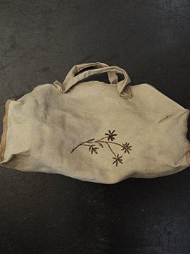 cir. 1900 - 1920's linen handbag