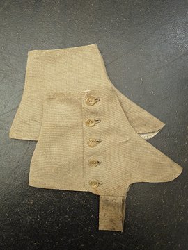 early 20th c. linen gaiter 