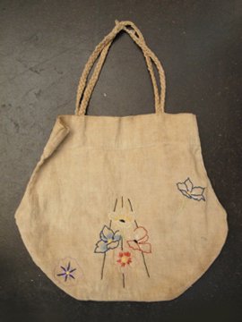 cir. 1920 - 1930's linen bag