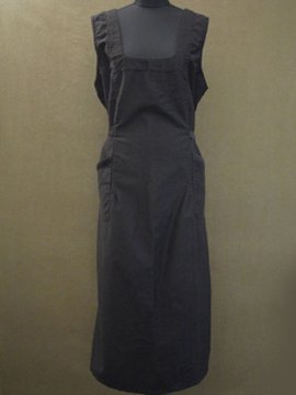cir. 1940's black N/SL work dress