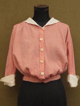 1920 - 1930's pink cotton blouse
