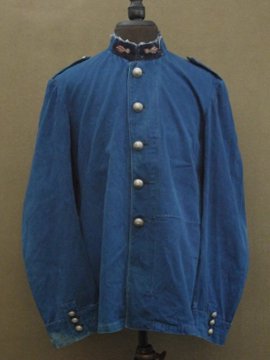 early 20th c. indigo cotton fireman jacket