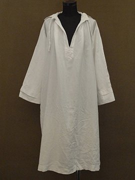 early 20th c. linen smock with hood