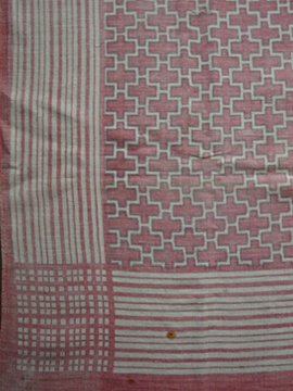 late 19th c. pink cotton scarf