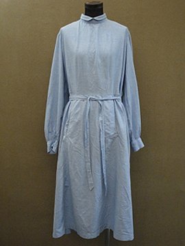 cir. 1930 - 1940's indigo check work dress