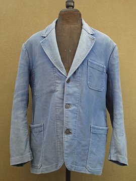 cir. mid 20th c. blue moleskin work jacket
