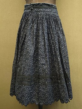 cir. 1940's indigo skirt
