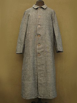 cir. 1940's linen chambray atelier coat