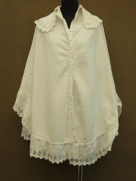 cir. 1910 - 1930's white cotton cape