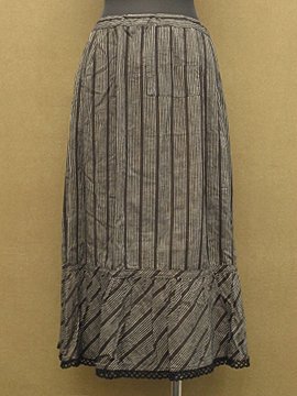 early 20th c. striped cotton skirt 
