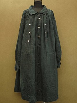 late 19th - early 20th c. indigo linen smock