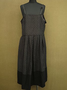 cir. 1930's printed N/SL work dress 