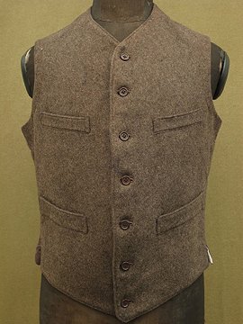 cir. 1930's brown wool gilet