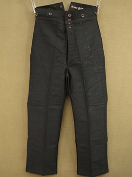 cir.1930-1940's black moleskin work trousers 