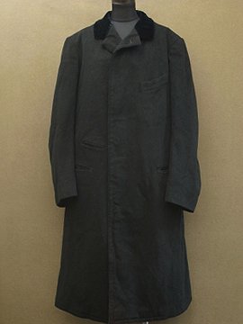 1920-1930's Belle Jardiniere black wool coat - フレンチ 