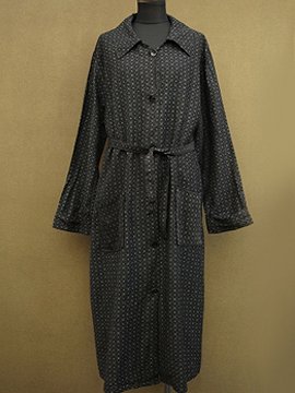 1930-1940's printed cotton work coat/dress dead stock