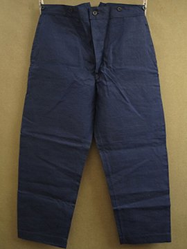 1930's indigo linen work trousers dead stock