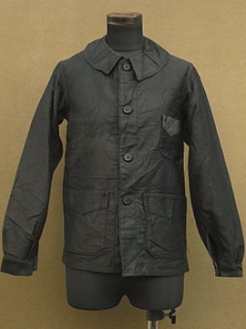 cir.1930-1940's black moleskin work jacket 