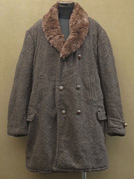 early 20th c. double-breasted wool farmer jacket/coat
