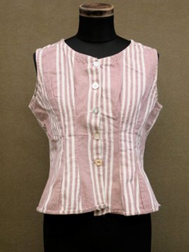 late 19th-early 20th c. striped N/SL top