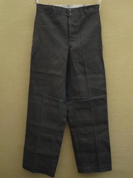 cir.1940's black linen work trousers dead stock