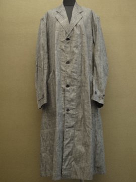 cir. 1940's dead stock linen chambray atelier coat - フレンチ