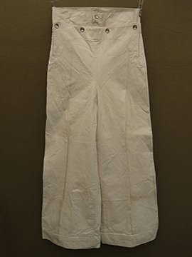 cir. early - mid 20th c. white sailor pants
