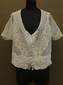 cir.1910's lace blouse S/SL