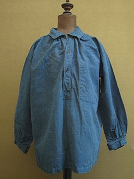 cir. 1930-1940's indigo pullover shirt/smock 