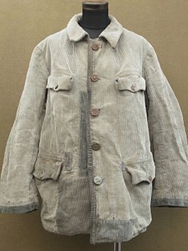 cir. 1930 - 1950's gray cord hunting jacket 