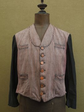 cir.1930's red striped servant work jacket
