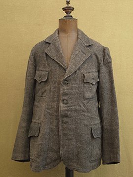 cir.1930's brown checked wool jacket