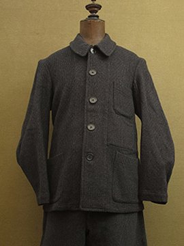 cir.1930-1940's wool work jacket and trousers set-up