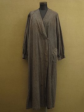 cir.1930's gray striped wrap dress