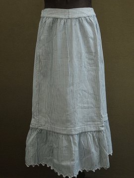 early 20th c. striped skirt dead stock