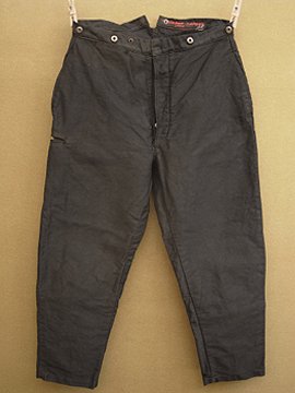 cir.1930's black moleskin work trousers