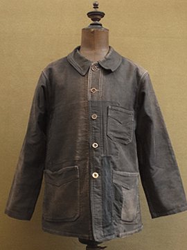 cir.1940's black moleskin jacket 