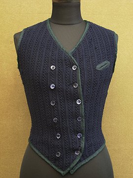 early 20th c. knitted wool gilet 