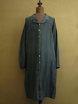 late 19th - early 20th c. indigo linen work coat