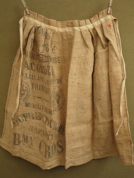 cir. early 20th c. jute apron
