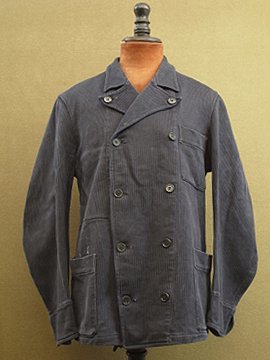 cir.1930-1950's double breasted pique work jacket
